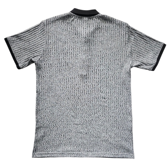 Father Sons Ribbed Gray And Black Polo - Picture 4 of 5